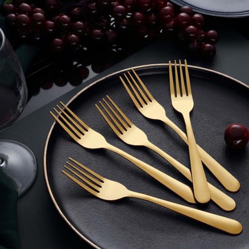 Unokit 24-Piece Stainless Steel Dinner Forks Silverware - Image 7