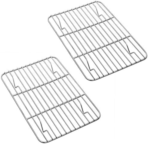 P&P CHEF 8.6" x 6.2" Cooling Baking Wire Racks Pack of 2 by PPCHEF