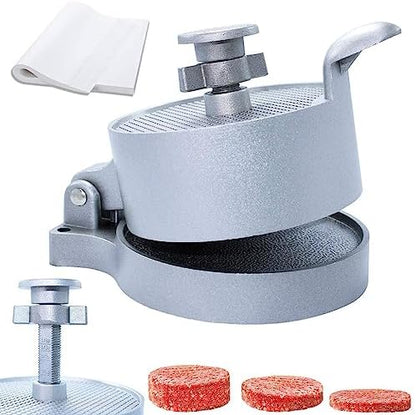laffeya Burger Press, Adjustable Hamburger Patty Maker & 50 Parchment Paper by AddcolourtoyourlifeEASYLY