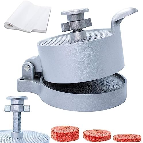laffeya Burger Press, Adjustable Hamburger Patty Maker & 50 Parchment Paper by AddcolourtoyourlifeEASYLY