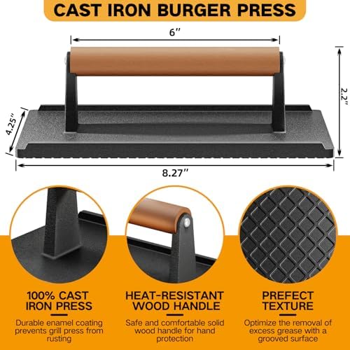 Yoehka Cast Iron Grill Press - Image 2