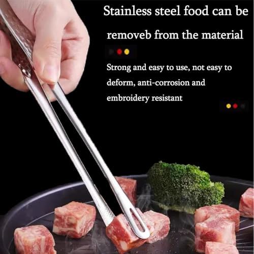 Stainless Steel Food Tongs, Anti Slip Cooking Clip. | Perforated Breathable - Image 4
