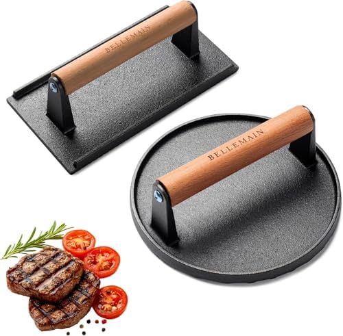 Bellemain Smash Burger Press, Grill Press, Bacon Press- Set of 2 by Bellemain