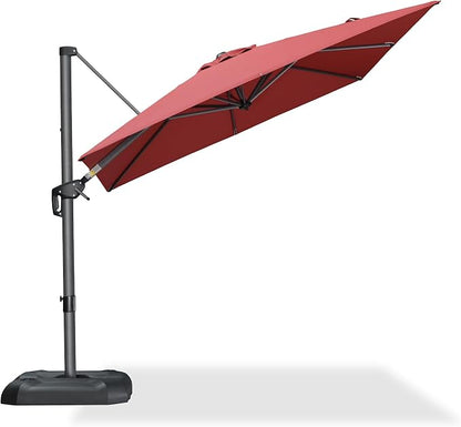 PURPLE LEAF Outdoor Umbrella 8' x 8' Square Premium Sun Protection Terra | - Image 2