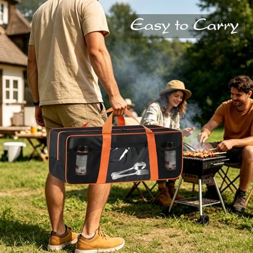 Grill Tool Storage Bag for Outdoor Barbecue, 24 in, Mesh Bag - Image 6