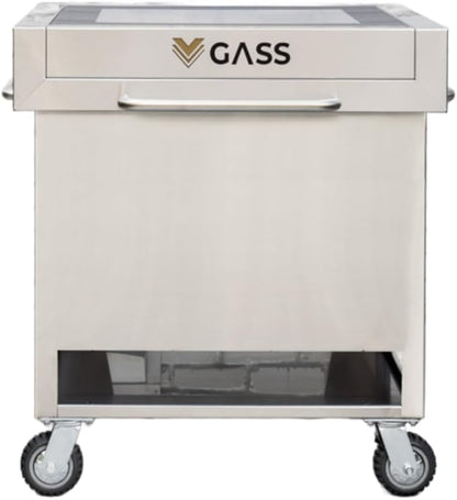 Grill Accessory Storage System, Mobile Prep Station & Serving Cart | Fits Accessories Up to 24" | Wildly Configurable | Works with All Grills and Accessories. (Coastal Gray)