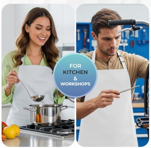 Utopia Kitchen Bib Aprons 4 Pack Adjustable - Image 5