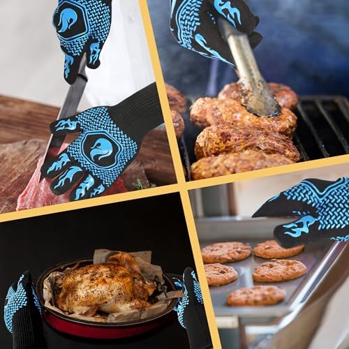 BBQ Gloves 1472F Heat Resistant Non-Slip Silicone - Image 5