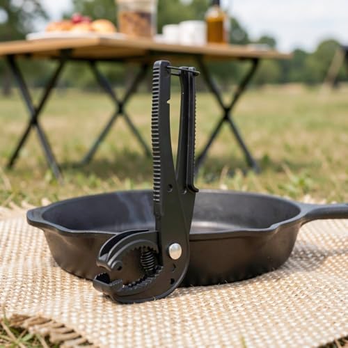 2pcs Cast Iron Grill Grate Lifter Aluminum Alloy Clamp - Image 4