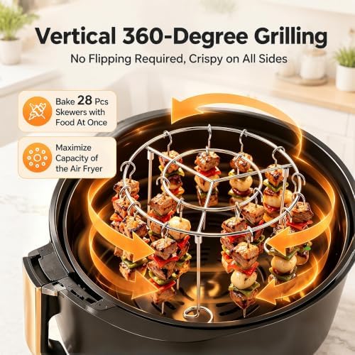 P&P CHEF Air Fryer Accessories Kit, Air Fryer Grill Skewer Rack - Image 2