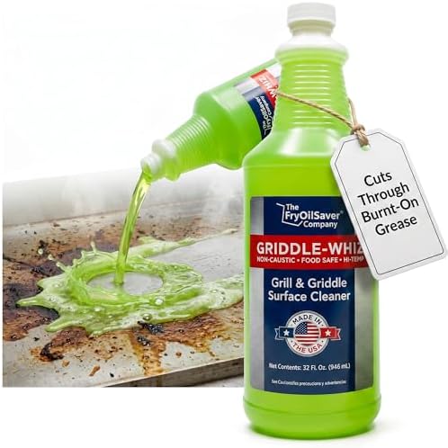 Flat Top Griddle Cleaner, Non-Caustic, Made In USA, 32 Fl Oz by THEFRYOILSAVERCOMPANY
