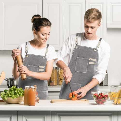 Hongsome Cotton Canvas Cross Back Apron - Image 2
