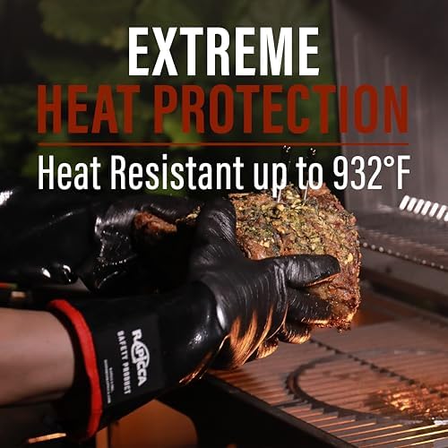 RAPICCA Heat Resistant BBQ Grill Gloves: Oil Resistant Waterproof - Image 2