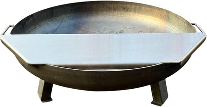 Stainless Steel Grill Griddle Plate – 31.5" Square Plancha Top, 4 mm Heavy Duty, Food-Grade Stainless Steel – Fits Fire Pits & Barrels – Fire Bowl Not Included (31.5" Square Griddle Plate)