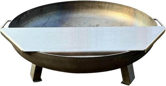 Stainless Steel Grill Griddle Plate – 31.5" Square Plancha Top, 4 mm Heavy Duty, Food-Grade Stainless Steel – Fits Fire Pits & Barrels – Fire Bowl Not Included (31.5" Square Griddle Plate)
