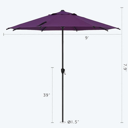 Abba Patio 9FT Lyon Outdoor Patio Umbrella Outdoor Table Umbrella - Image 3