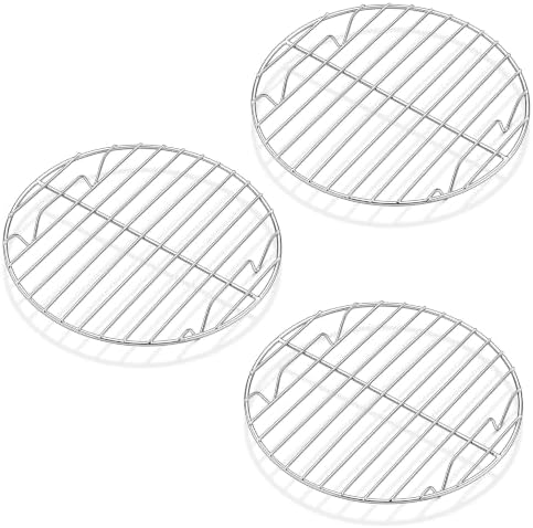 Herogo 3 Pack Steaming Cooling Racks, 7.6 inch Round Baking Canning Racks by Herogo