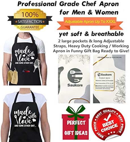 Funny Aprons for Women Men, Novelty Kitchen Cooking Apron - Image 7