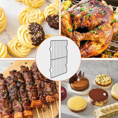 Adorila 2 Pack Cooling Rack for Baking, 8.3" x 11.4" Stainless Steel Grill Rack - Image 4