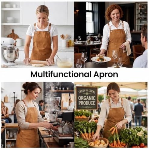 Double Sided Cross Back Chef Apron - Image 6