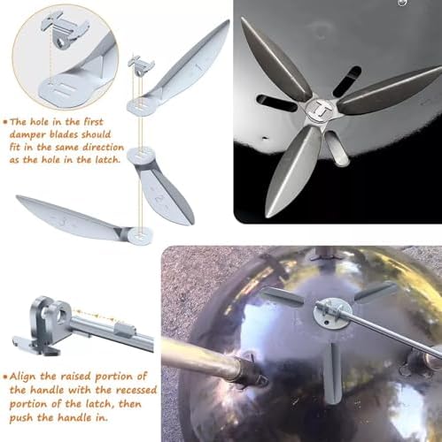 22-1/2" One-Touch Cleaning System Kit Damper Blades Control Rod Suitable - Image 5