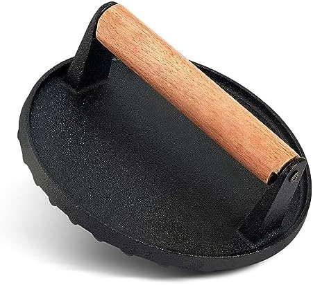 Joyfair 6 Inch Smash Burger Press, Cast Iron Burger Press by Joyfair
