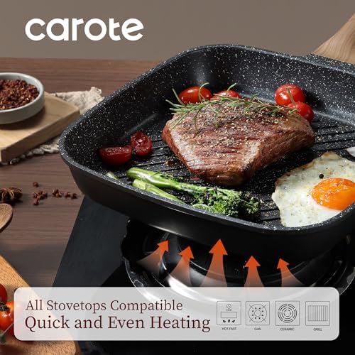 CAROTE 11 Inch Nonstick Grill Pan - Image 3