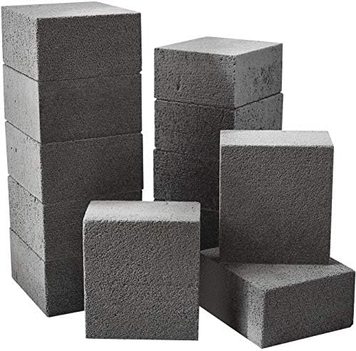 Heavy Duty, Non-Toxic Black Grill Brick Cleaner 12 Pack Reusable Chemical Free by FoodRestaurantSupplies