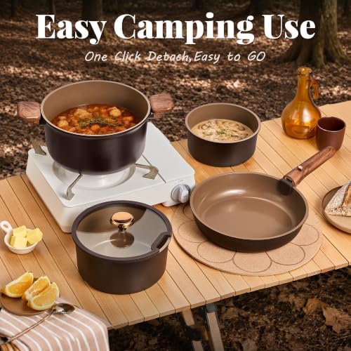 CAROTE 24Pcs Ceramic Cookware Set - Image 5