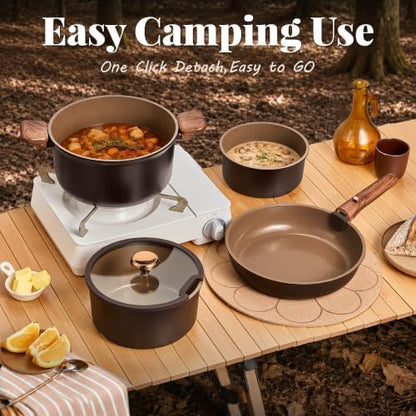 CAROTE 24Pcs Ceramic Cookware Set - Image 5