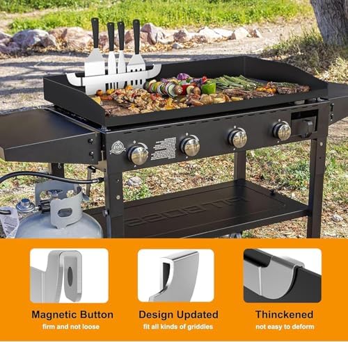 10 Inch Griddle Spatula Holder Magnetic Design, Stainless Steel Grill Barbecue - Image 4