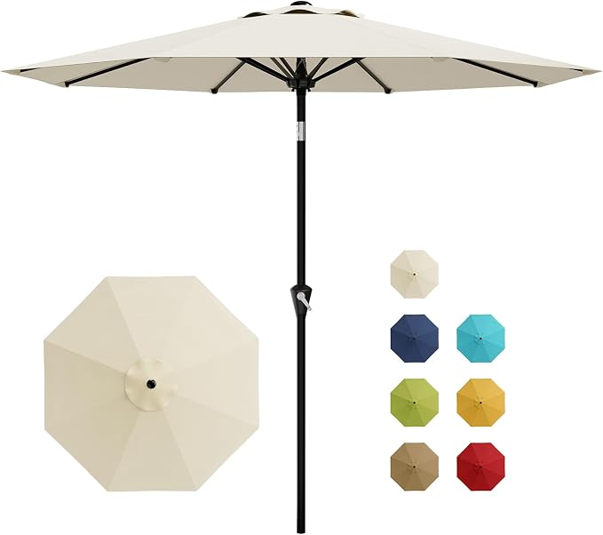 GarveeLife 9FT Patio Umbrella Outdoor, Market Umbrella, Table Umbrella by GarveeLife