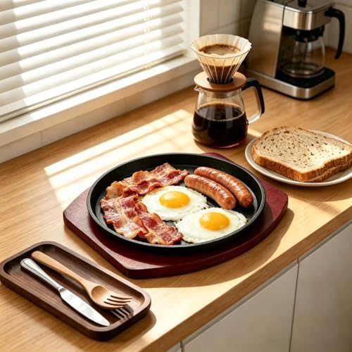 Cast Iron Fajita Plate, Skillet Pan, Steak Platter - Image 7