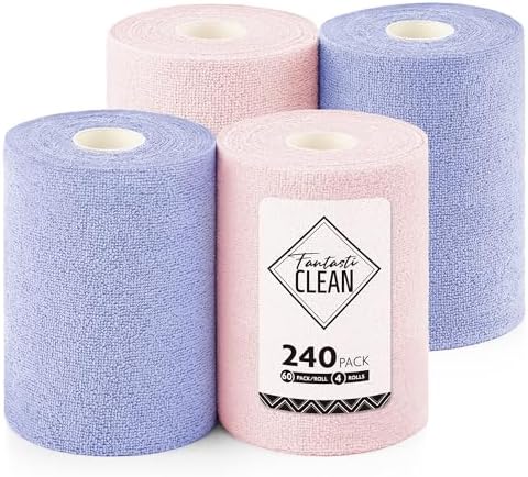 Fantasticlean Microfiber Cleaning Cloth Roll 240Pack by Fantasticlean