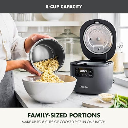 GreenPan Advanced Rice Cooker, 4-Cups Uncooked/8-Cups Cooked - Image 6