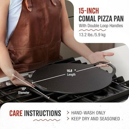 Victoria 15-Inch Cast Iron Comal Pizza Pan - Image 6