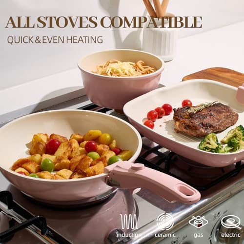 Ceramic Cookware Set Non Stick 23Pcs Pots and Pans Set Non Toxic - Image 5