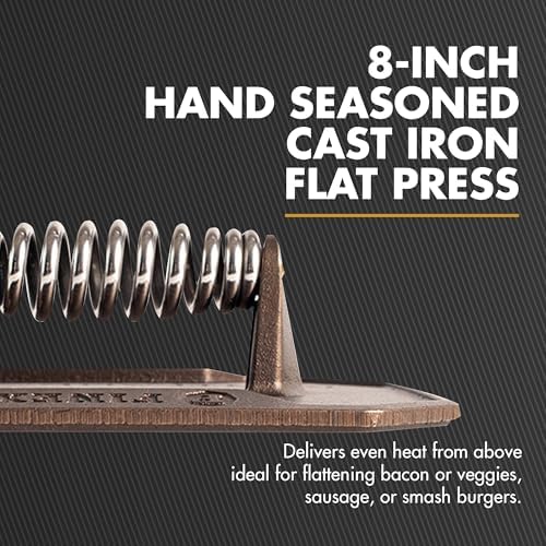 FINEX 8-Inch Cast Iron Flat Press, Pre-Seasoned, Fits FINEX Skillets - Image 2