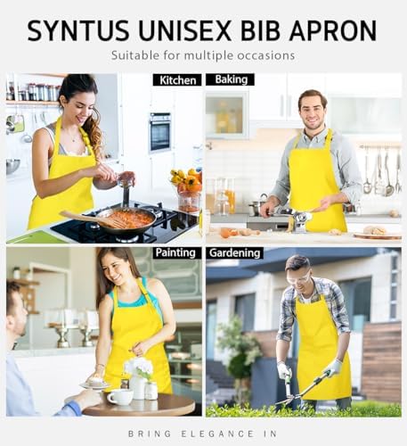 Syntus Apron for Men Women, Adjustable Cooking Kitchen Apron - Image 6