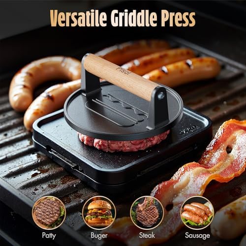 Pisol Smash Burger Press, Cast Iron Steak Weight Meat Patty Press Tool - Image 6