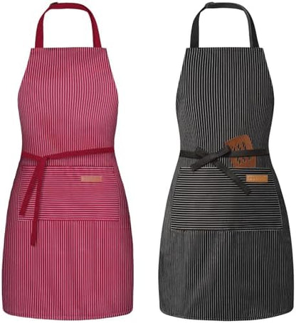BeLuyi 2 Pack Adjustable Bib Apron by BELUYI