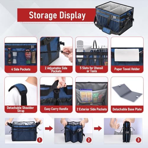 FANGSUN Grill Caddy, Foldable BBQ Caddy - Image 3