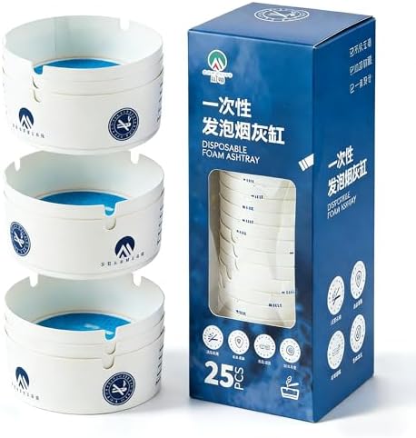 Li&Zhao Disposable Ashtrays 25-Pack Disposable Ashtrays by LiZhao