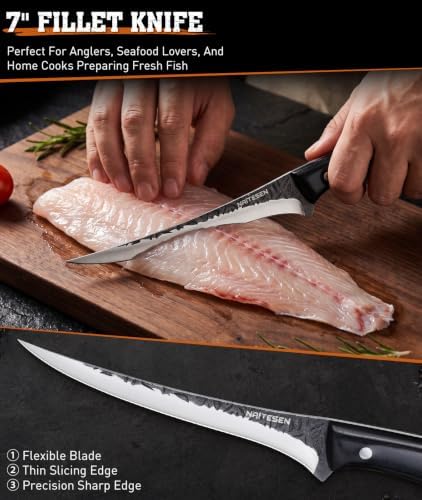 3PCS Boning and Fillet Knife Set, Forged Meat Trimming & Skinning Tools - Image 2