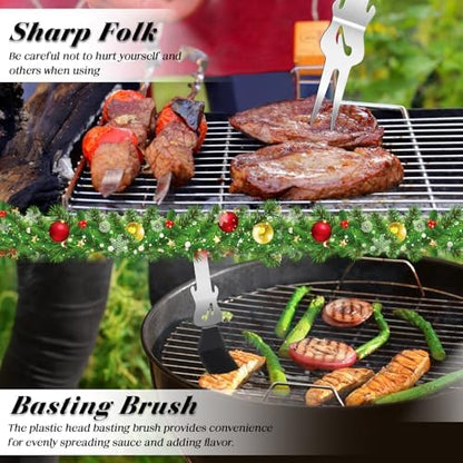 Jingmore 4 Pcs Guitar BBQ Tools Set, Stainless Steel - Image 6