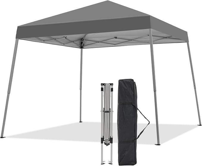 10x10FT Slant Leg Pop Up Canopy Tent, Portable Outdoor Shelter | 10x10FT Base by Oneofics