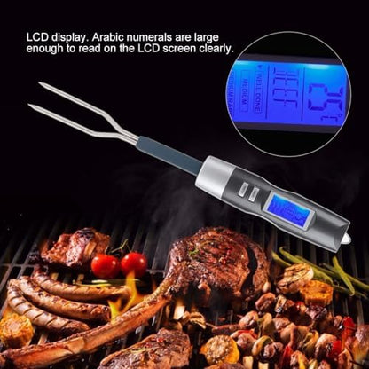 Meat Thermometer Fork for BBQ & Grilling, Instant Read Digital Meat Thermometer - Image 3