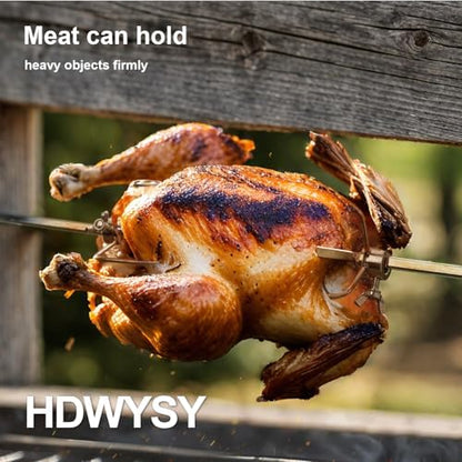 2Pcs Heavy Duty Stainless Steel BBQ Rotisserie Forks - Image 2