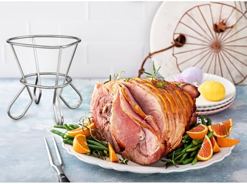 HIC Kitchen Roasting Wire Spiral Ham Roasting Rack, Chrome-Plated Steel - Image 5