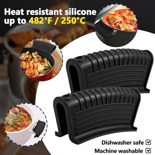 Bonsicoky 2 Pack Silicone Hot Pan Handle Holder - Image 3